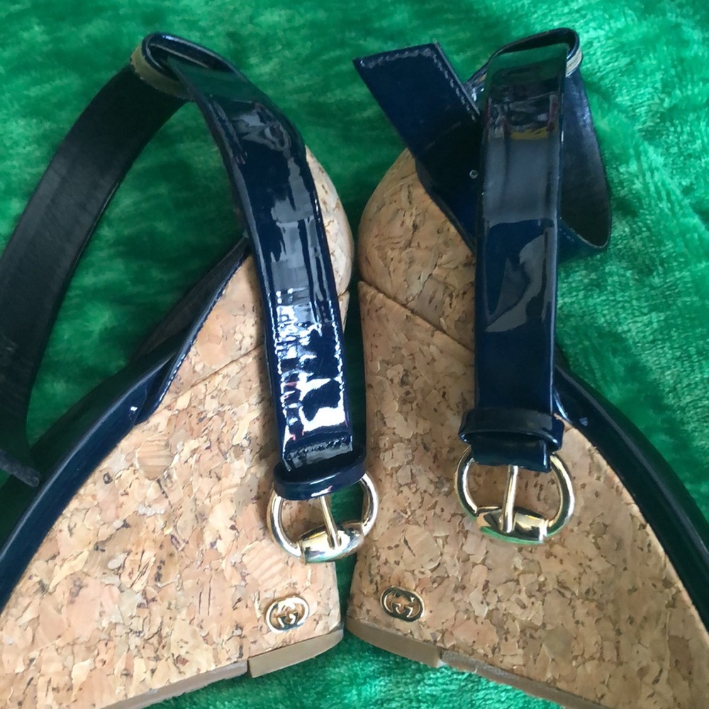 Authentic GUCCI WEDGE SANTANDER ANKLE STRAP - Picture 3 of 10
